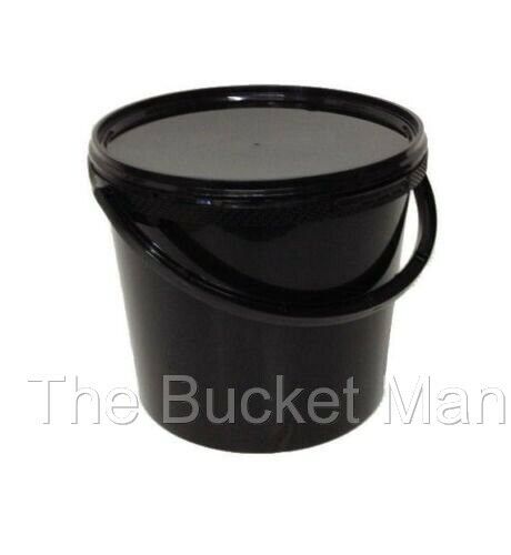 Ltr litre black plastic - 10,