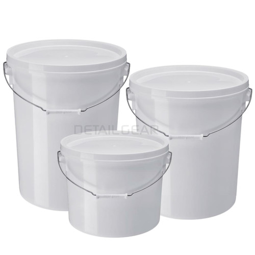 White plastic bucket - plastic, container