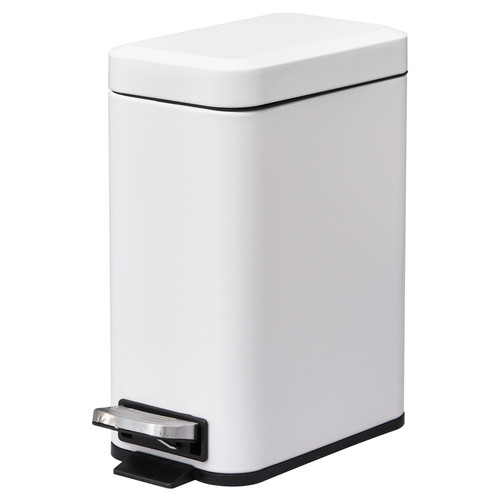 White pedal bin soft close - white,