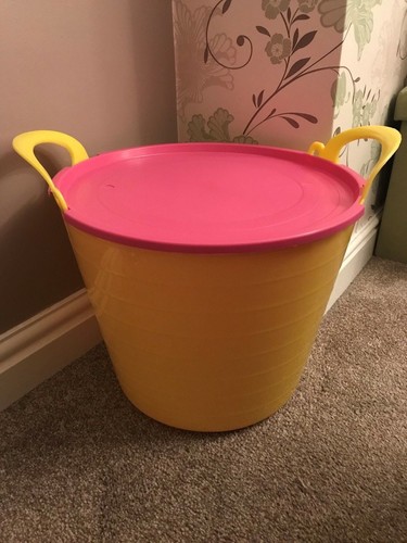 26l yellow flexi tub - with, pink