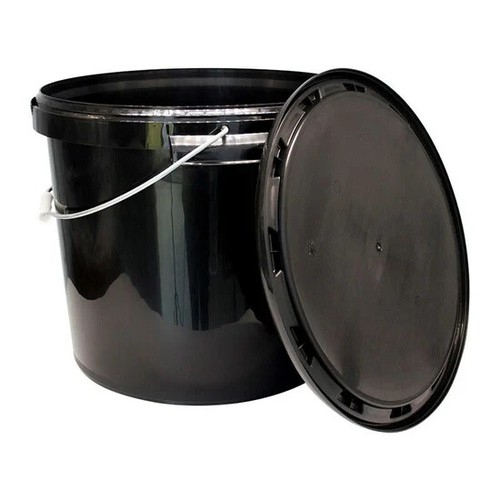 30l black plastic bucket - 30l,