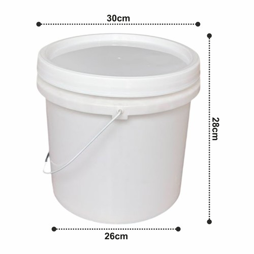 16l white plastic bucket with - 16l,