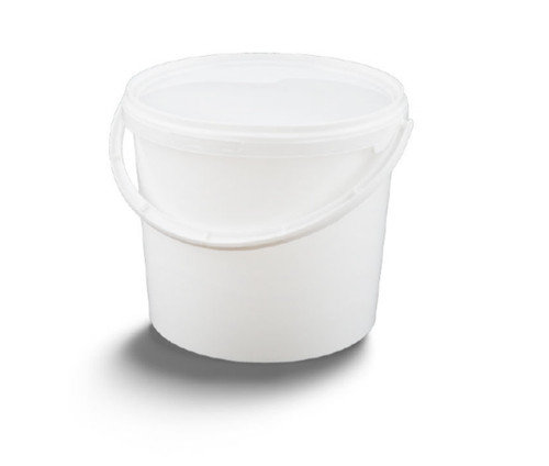 Litre white plastic bucket - litre,