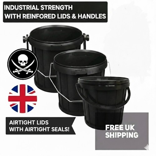 Heavy duty black buckets - heavy,