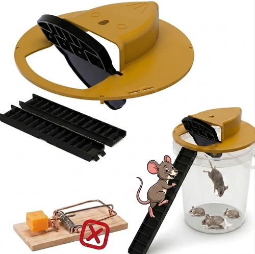 Mouse trap bucket lid flip - bucket,
